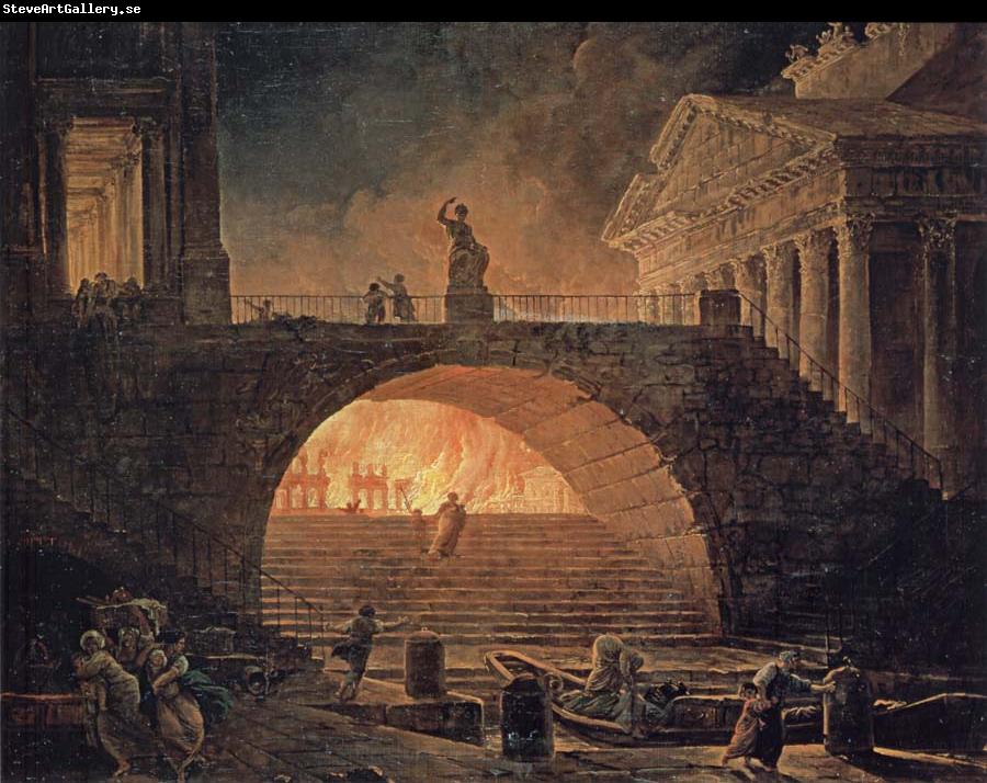 ROBERT, Hubert The blaze in Rom,18.Juli 64 n. Chr.